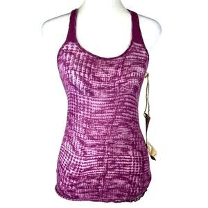 One 𝅺Monarchy Racerback Tank Fuschia Heathered Stretchy Athleisure Athletic